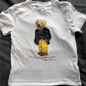Polo by Ralph Lauren White Tee with Bear Graphic